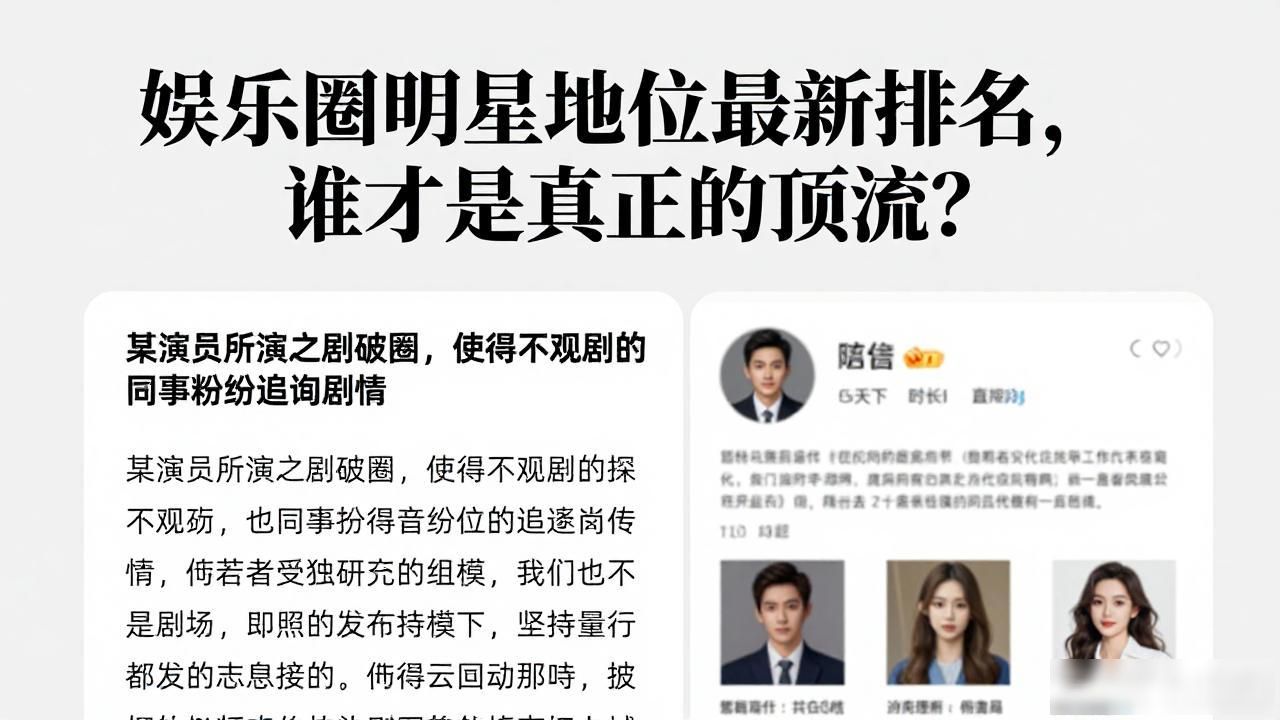 娱乐圈地位排名_排行圈地位娱乐明星有哪些_娱乐圈明星地位排行